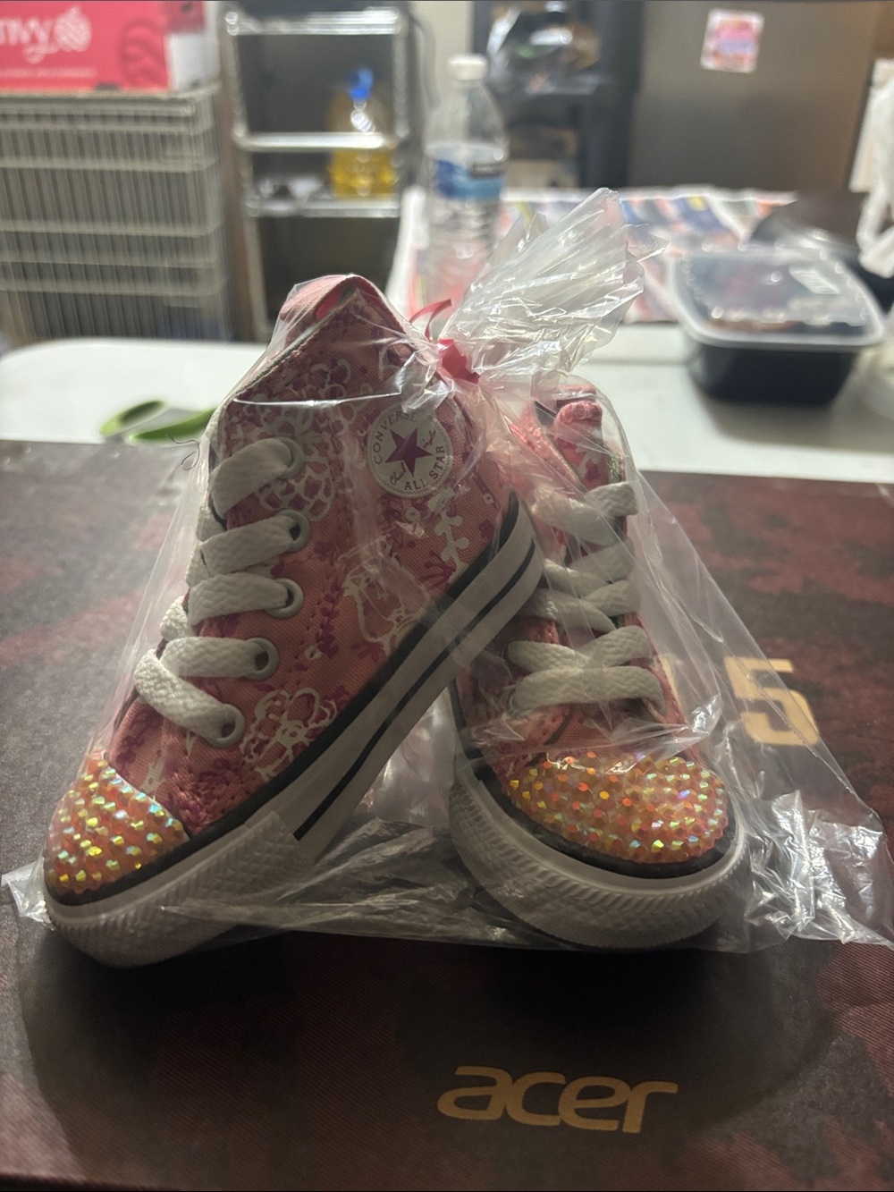 Converse Pink bling Toddler High-Top Sneakers